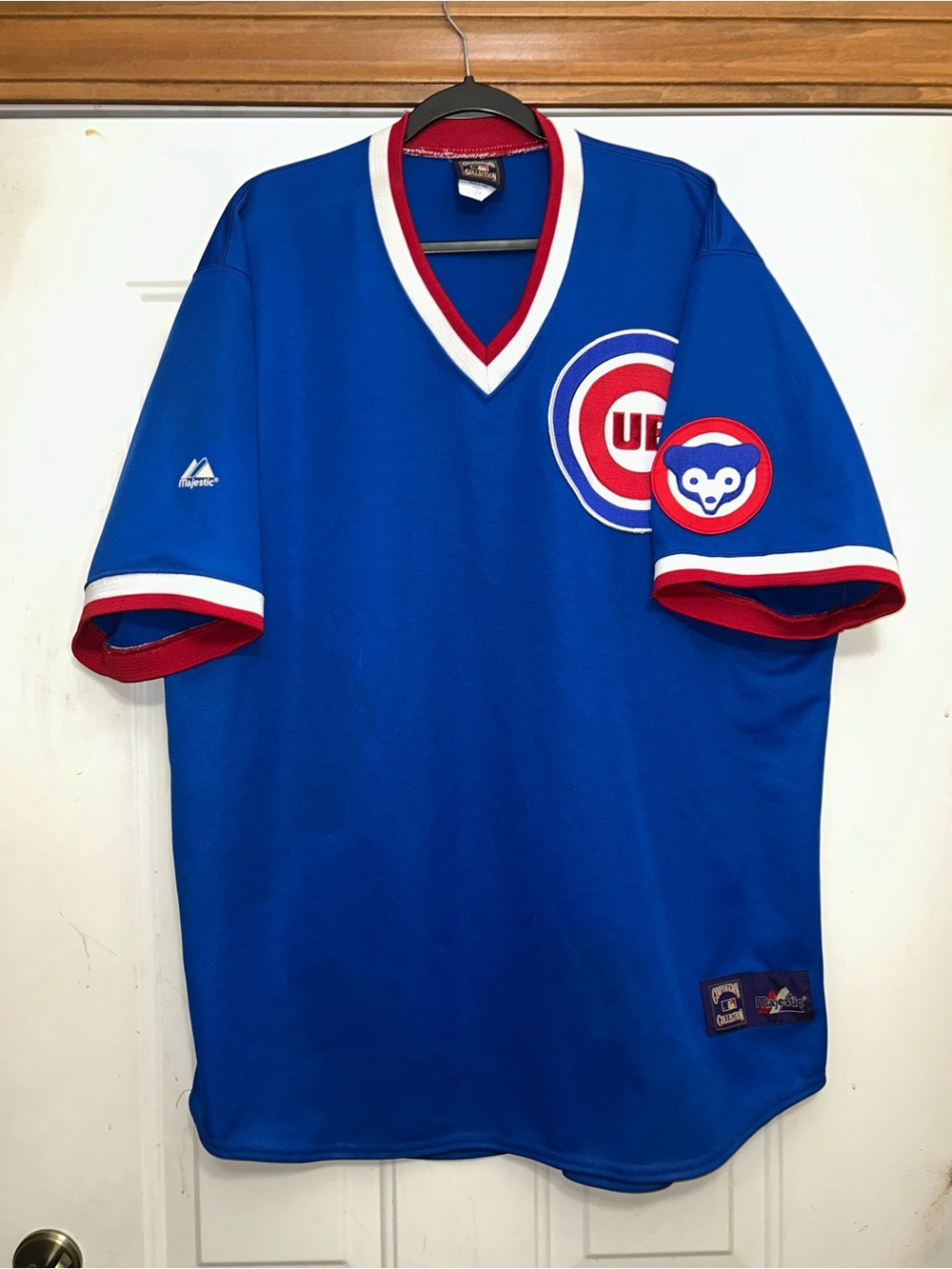 Vintage CHICAGO CUBS Blue Pullover JERSEY Coppertown Collection 2X USA Made